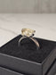 Rough Smokey Quartz Silver Plated Ring Size 7