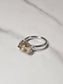 Rough Smokey Quartz Silver Plated Ring Size 7