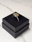 Rough Smokey Quartz Silver Plated Ring Size 7.5