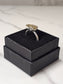 Rough Smokey Quartz Silver Plated Ring Size 7.5