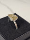 Rough Smokey Quartz Silver Plated Ring Size 7.5