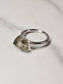 Rough Smokey Quartz Silver Plated Ring Size 7.5
