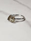 Rough Smokey Quartz Silver Plated Ring Size 7.5