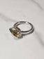 Rough Smokey Quartz Silver Plated Ring Size 7