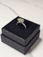 Rough Smokey Quartz Silver Plated Ring Size 4