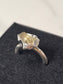 Rough Smokey Quartz Silver Plated Ring Size 4