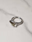 Rough Smokey Quartz Silver Plated Ring Size 4