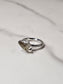 Rough Smokey Quartz Silver Plated Ring Size 4