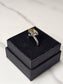 Rough Smokey Quartz Silver Plated Ring Size 4