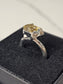 Rough Smokey Quartz Silver Plated Ring Size 4