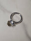 Rough Smokey Quartz Silver Plated Ring Size 4