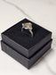 Rough Smokey Quartz Silver Plated Ring Size 4.25