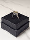 Rough Smokey Quartz Silver Plated Ring Size 4.25