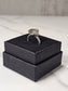 Rough Smokey Quartz Silver Plated Ring Size 4.25
