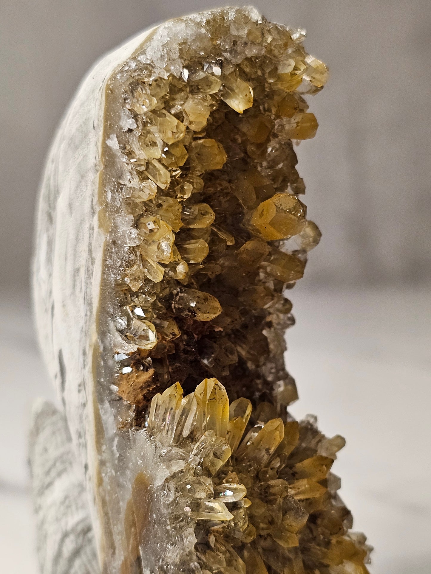 Citrine Cluster Squirrel Carving