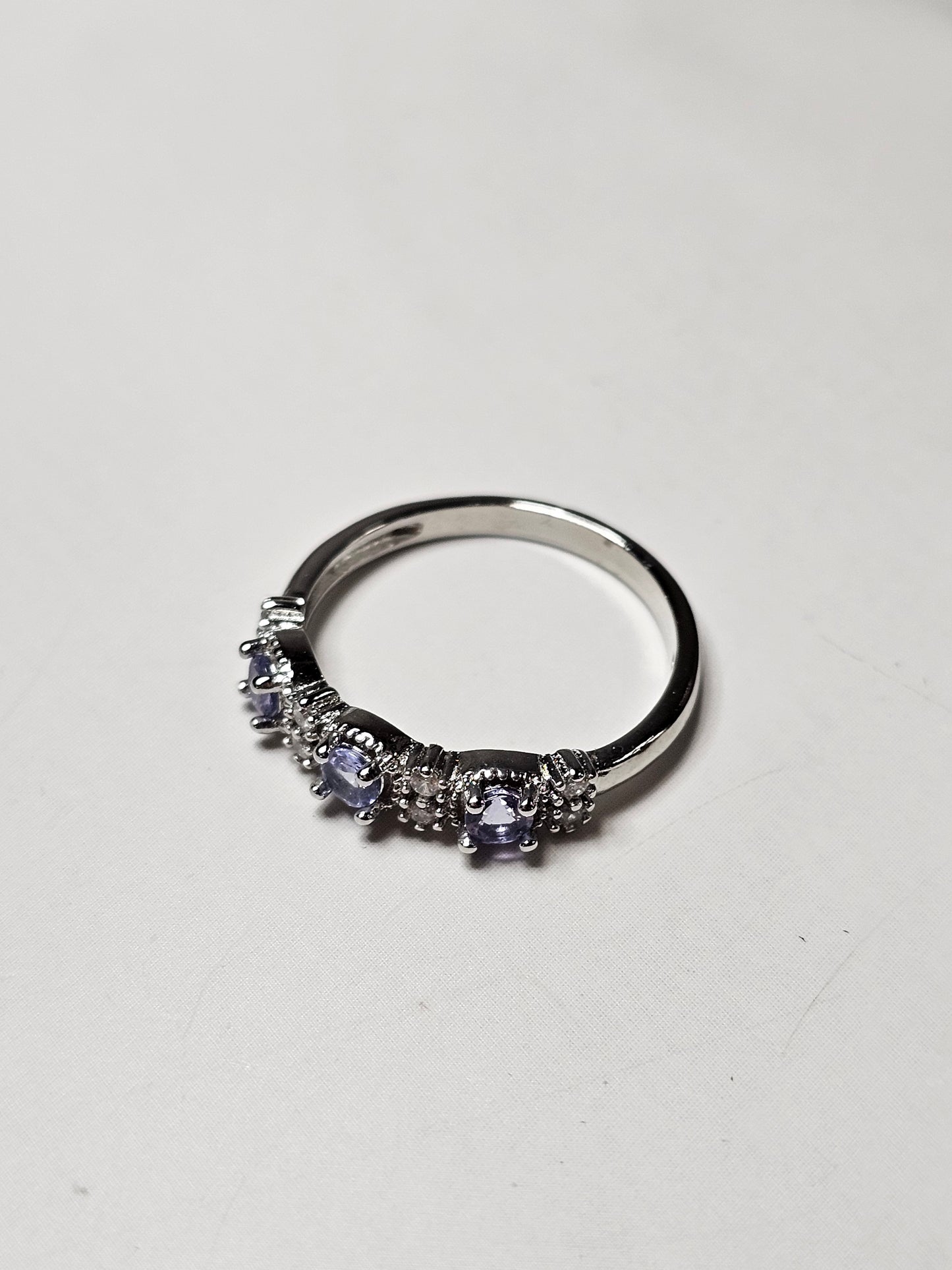 Tanzanite White Bronze Ring