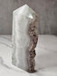 Pyrite on Fluorite Natural Tower Slice