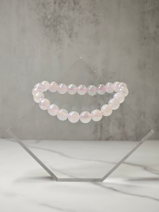 Aura Rose Quartz Stretchy Bracelet