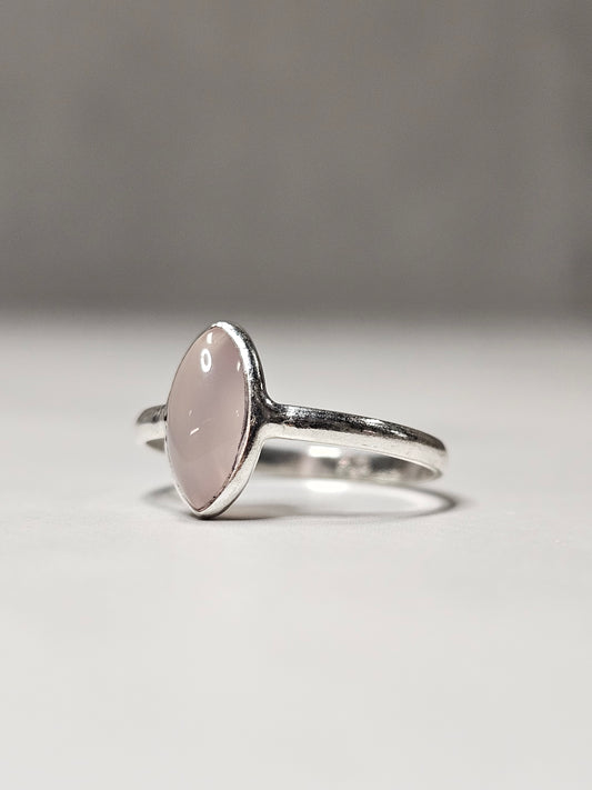 Rose Quartz Sterling Silver Ring