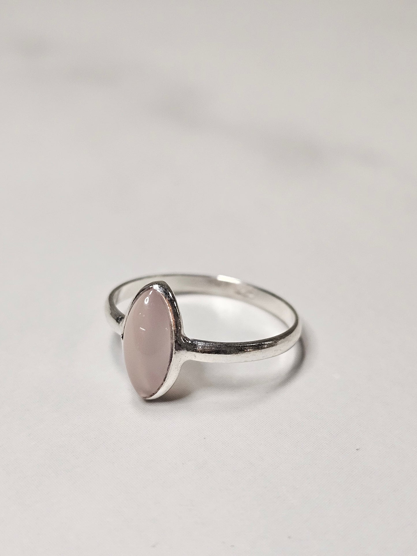 Rose Quartz Sterling Silver Ring