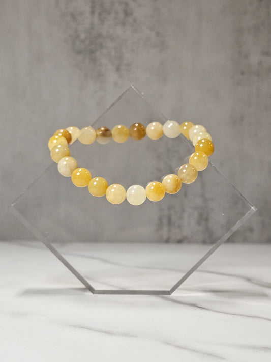 Yellow Jade Stretchy Bracelet