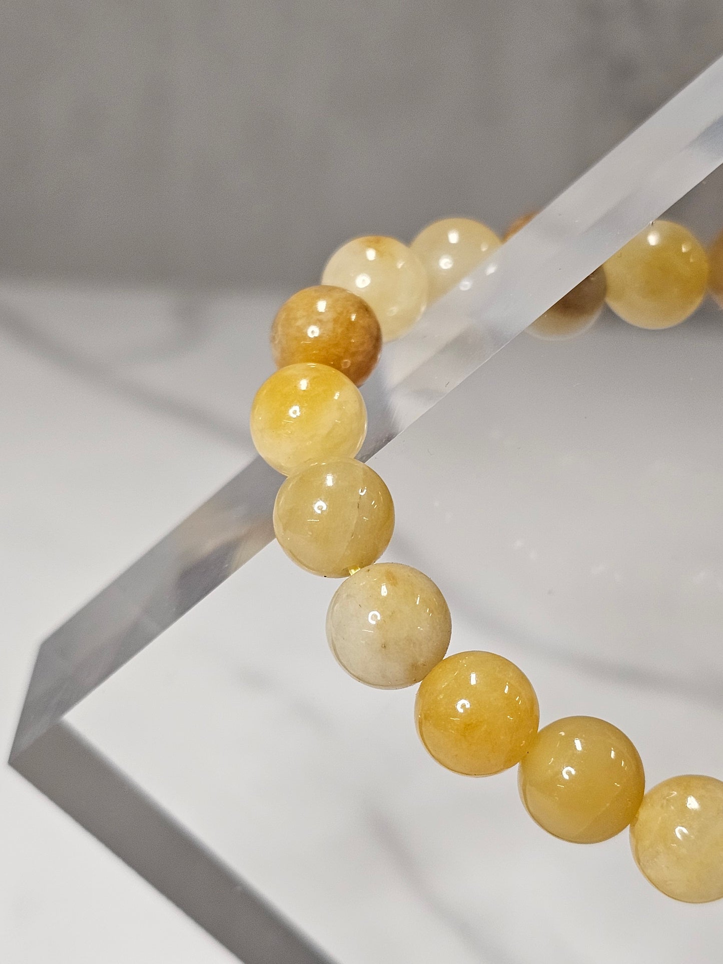 Yellow Jade Stretchy Bracelet