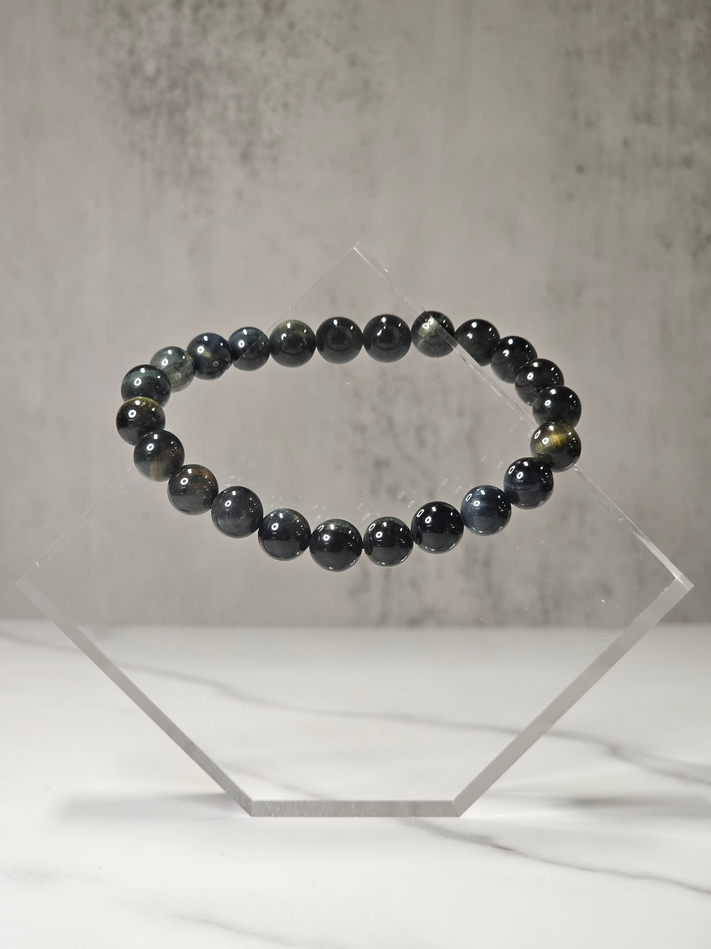 Blue Tigers Eye Stretchy Bracelet