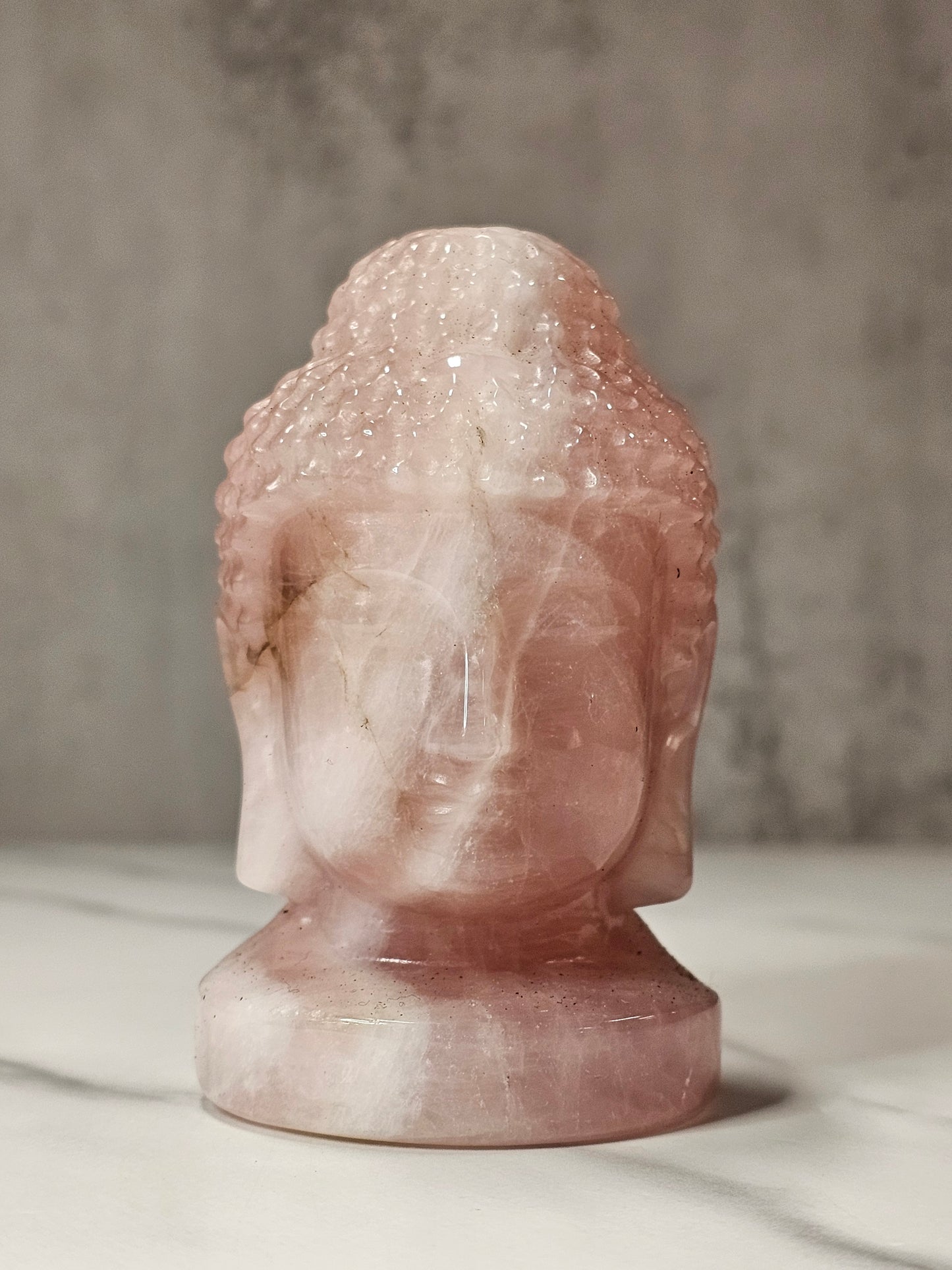 Rose Quartz Guan Yin Carving