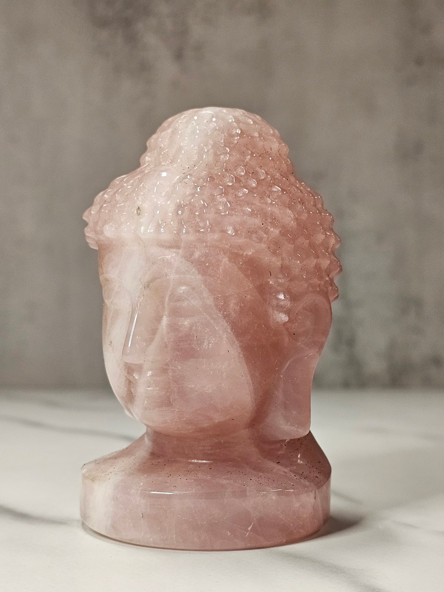 Rose Quartz Guan Yin Carving