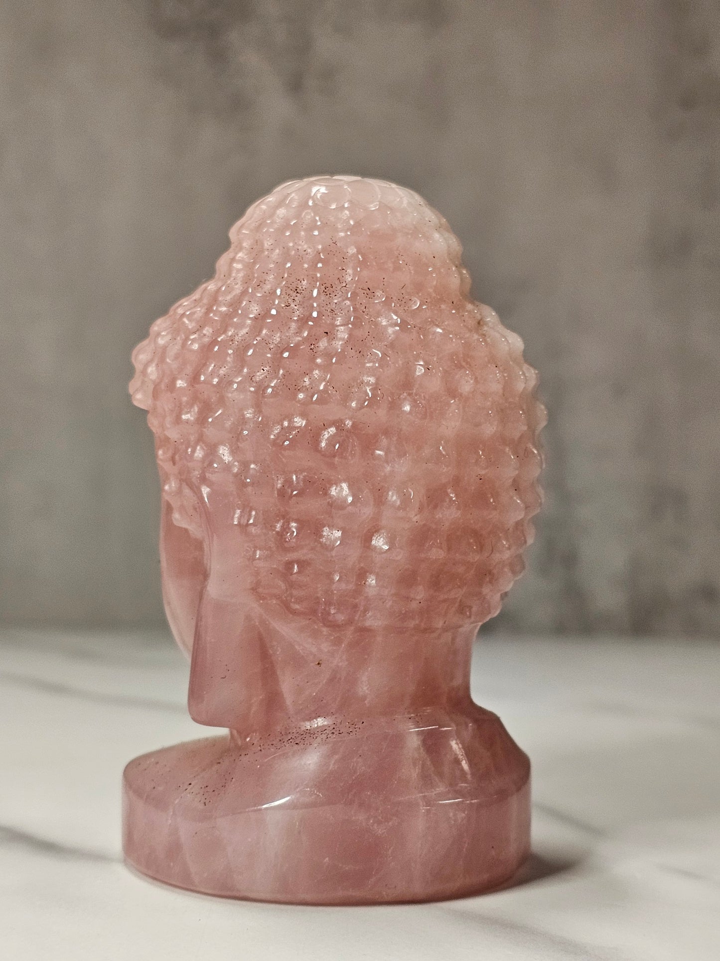 Rose Quartz Guan Yin Carving