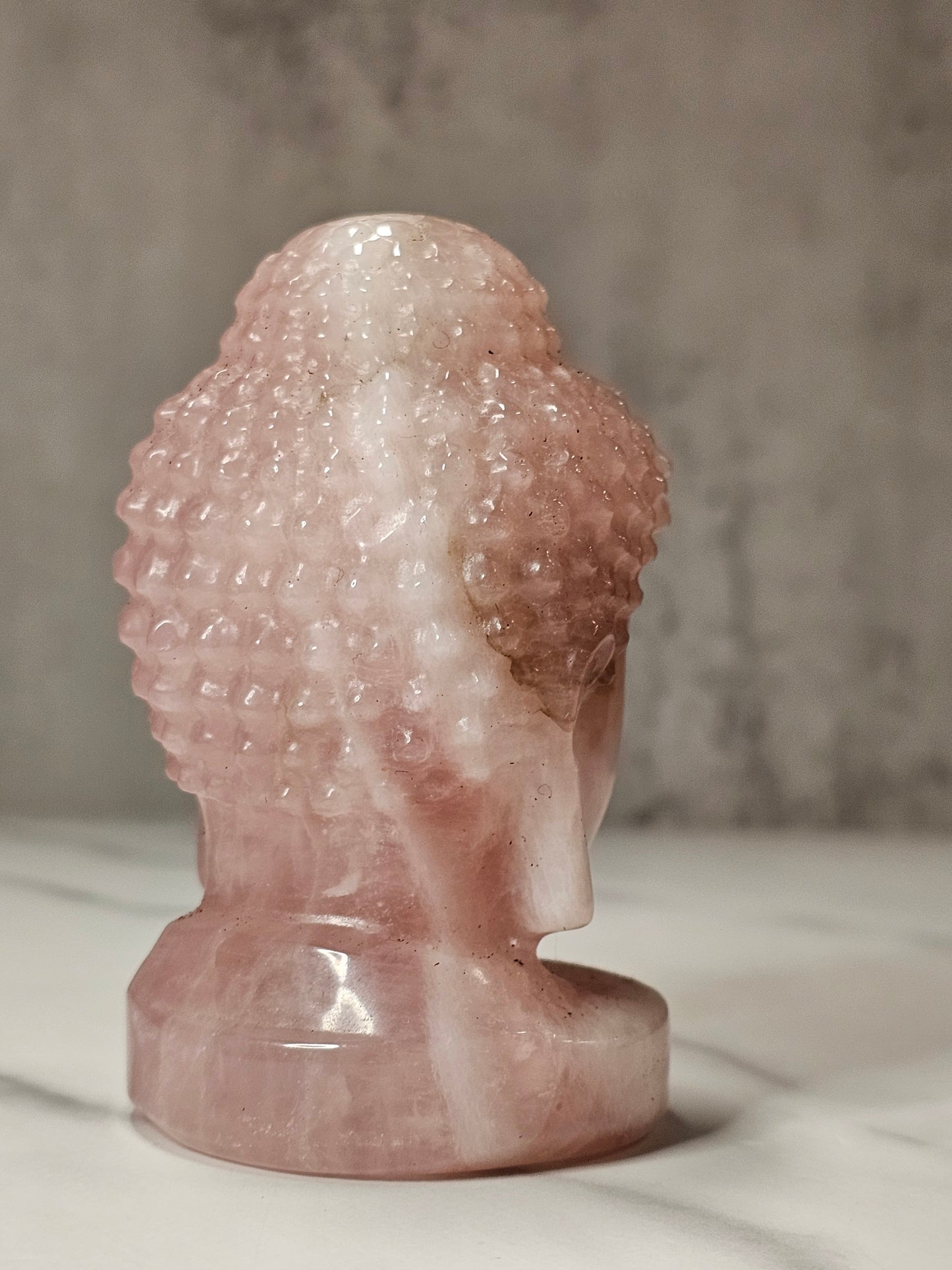 Rose Quartz Guan Yin Carving