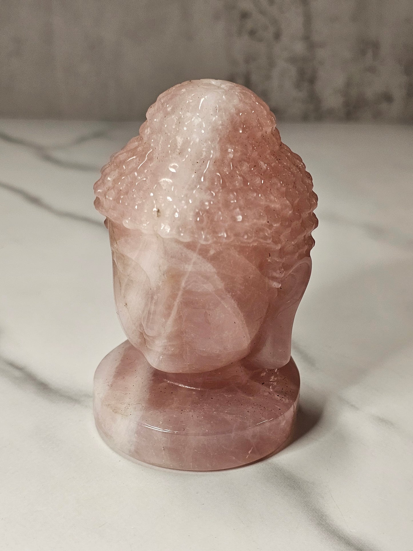 Rose Quartz Guan Yin Carving