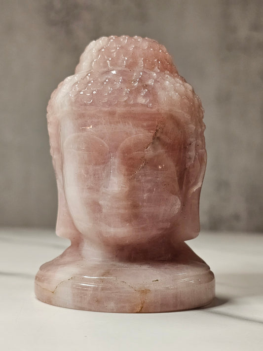 Rose Quartz Guan Yin Carving