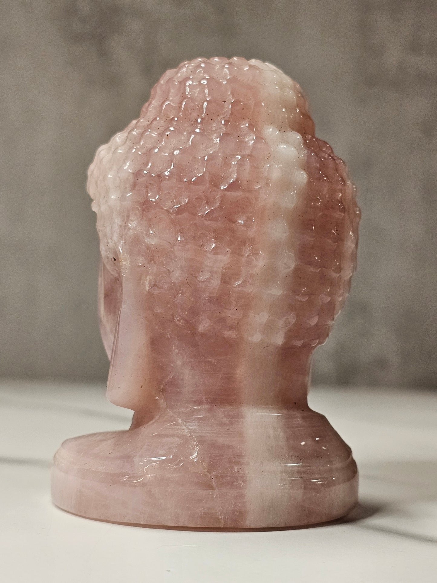 Rose Quartz Guan Yin Carving