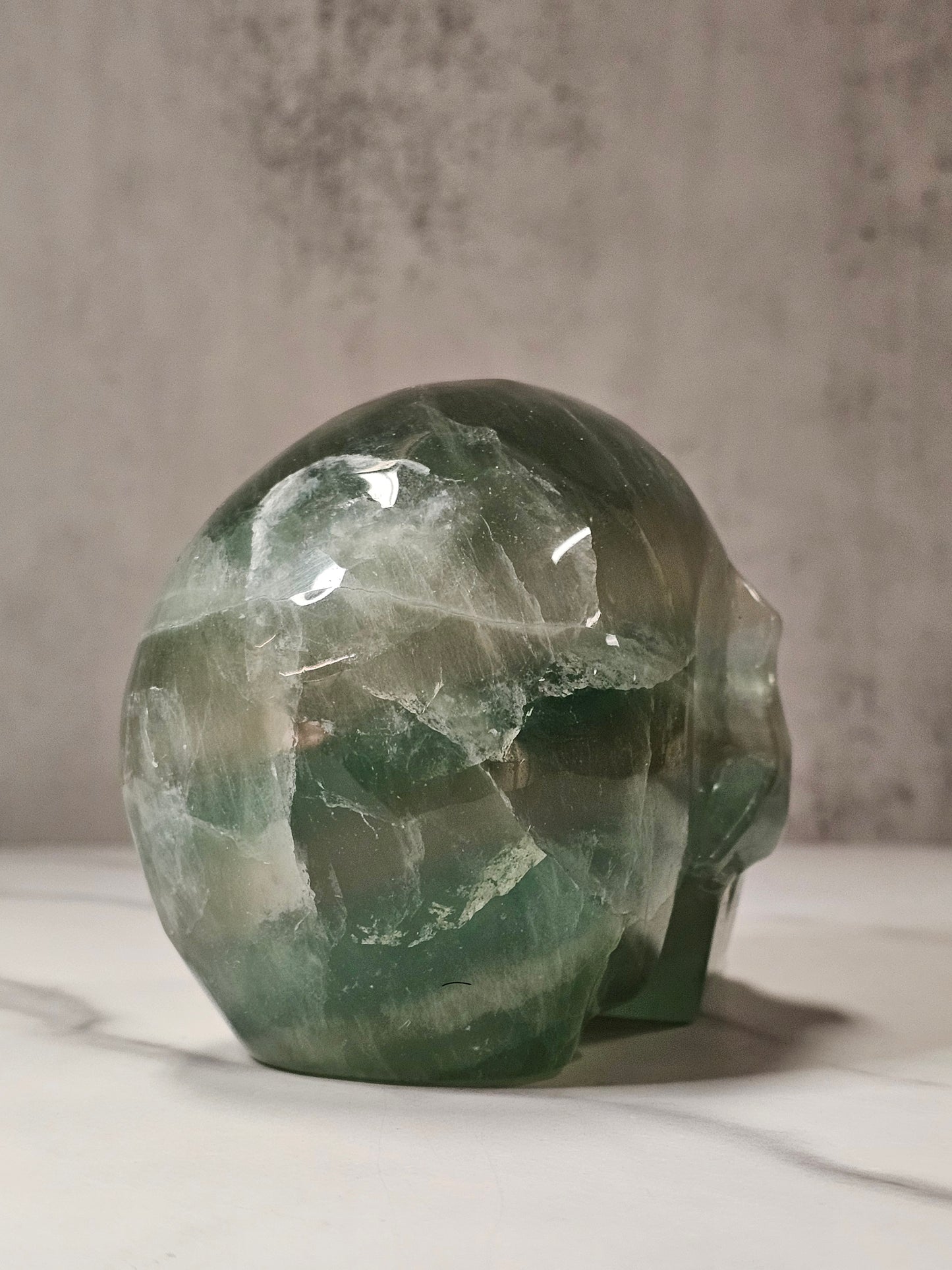 Fluorite Skull Carving