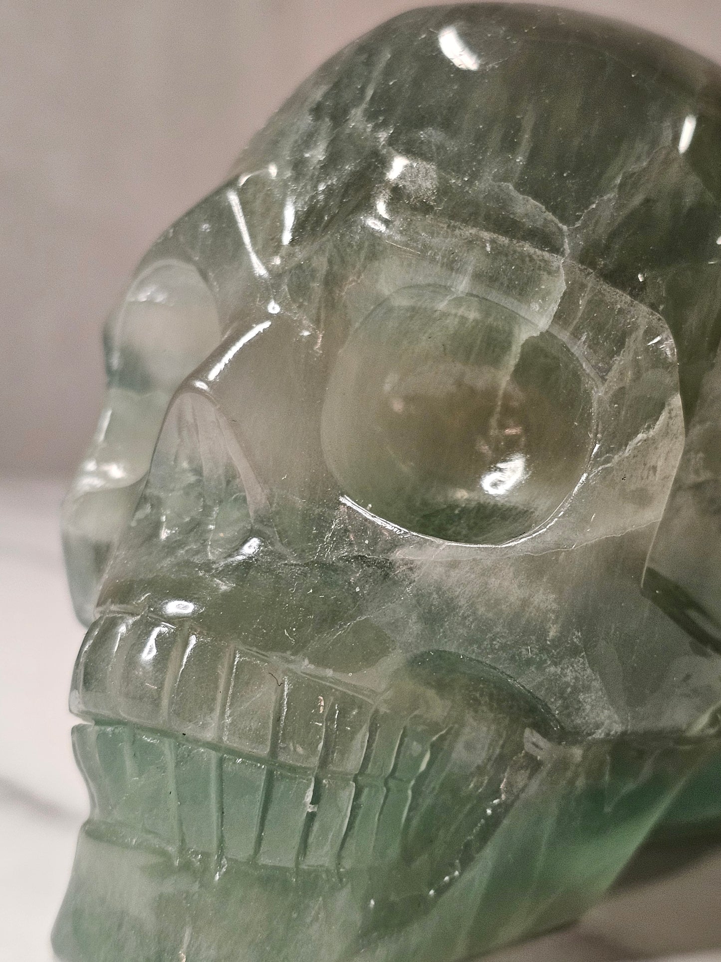 Fluorite Skull Carving