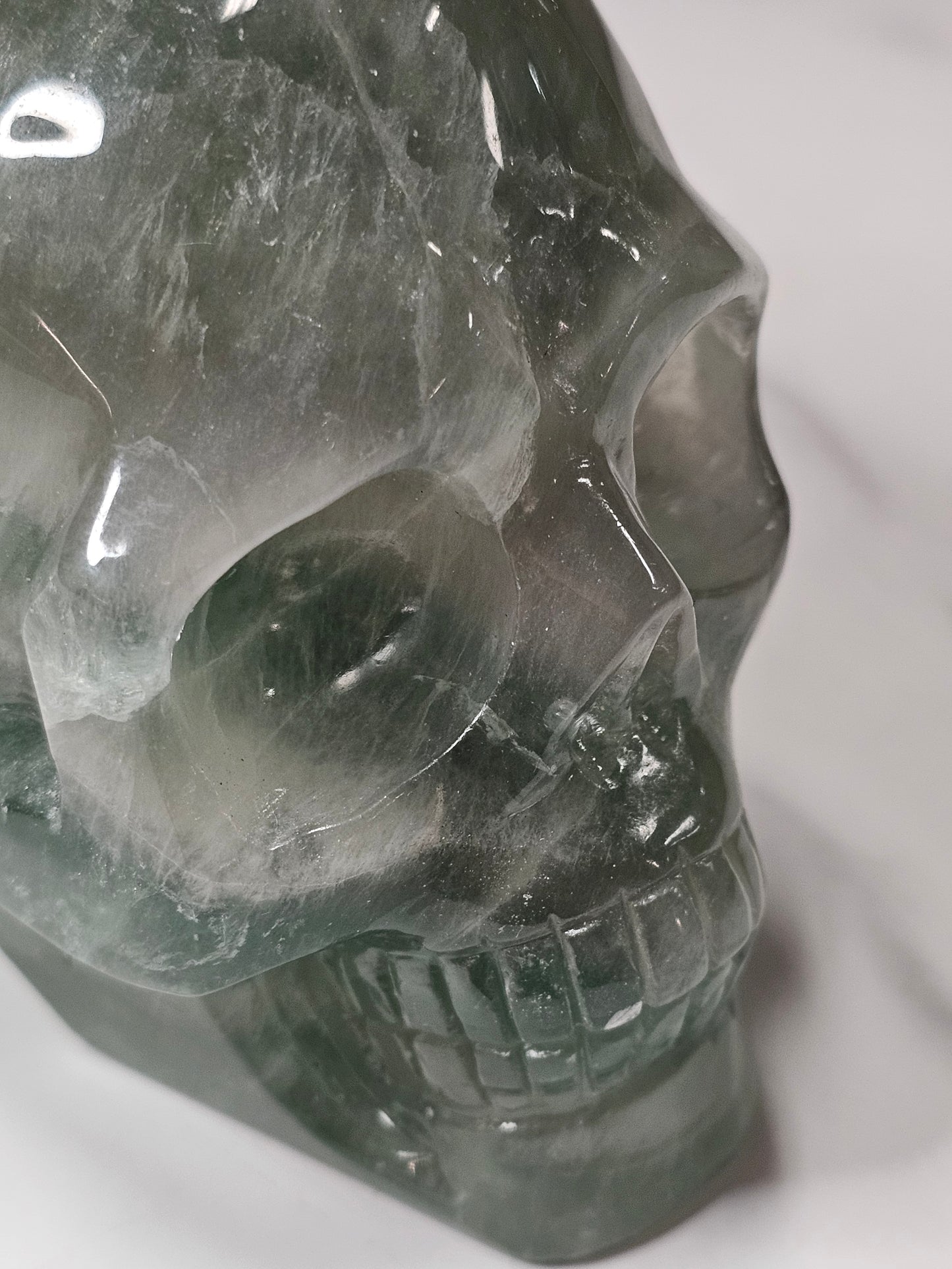 Fluorite Skull Carving