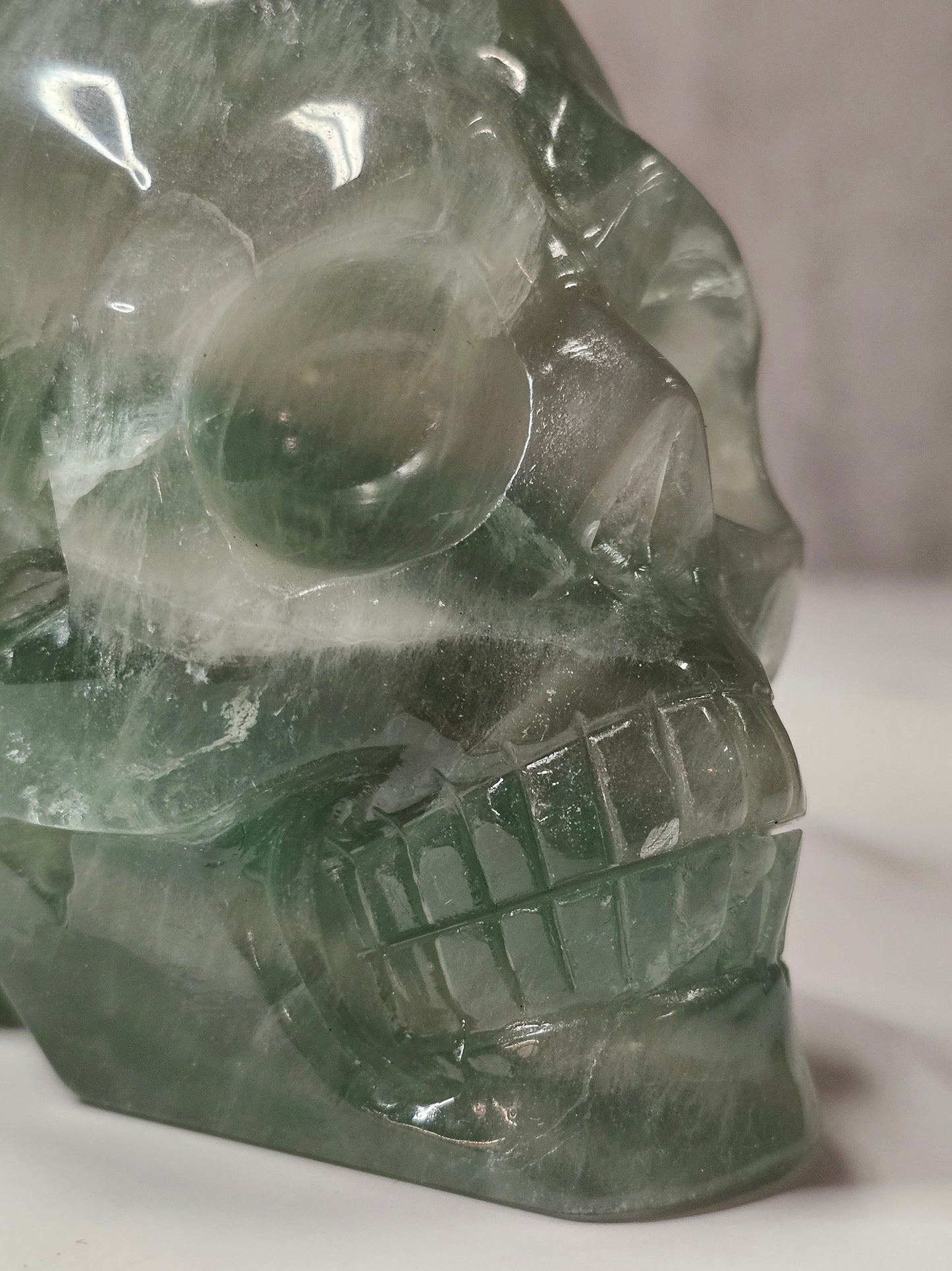 Fluorite Skull Carving