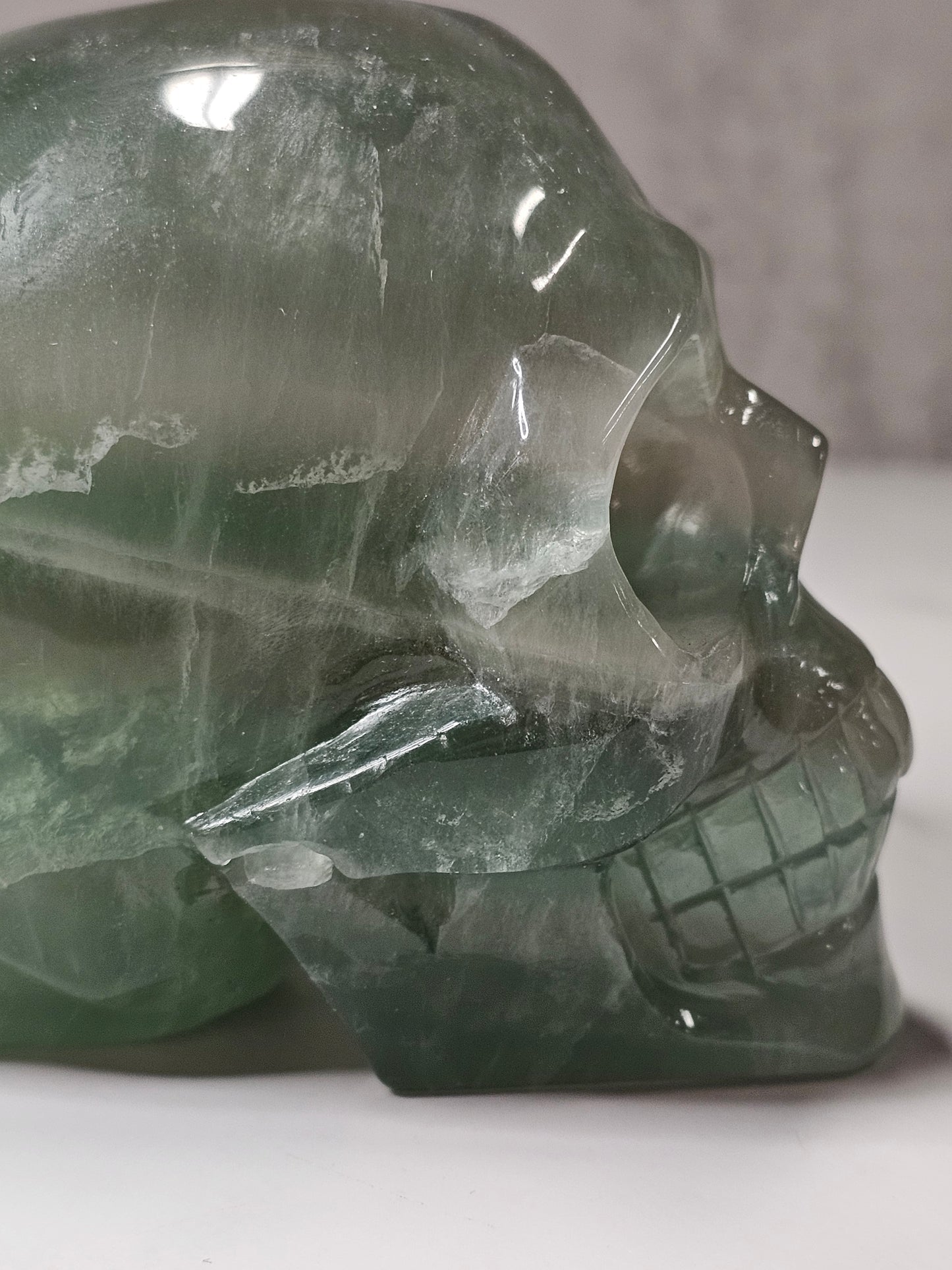 Fluorite Skull Carving