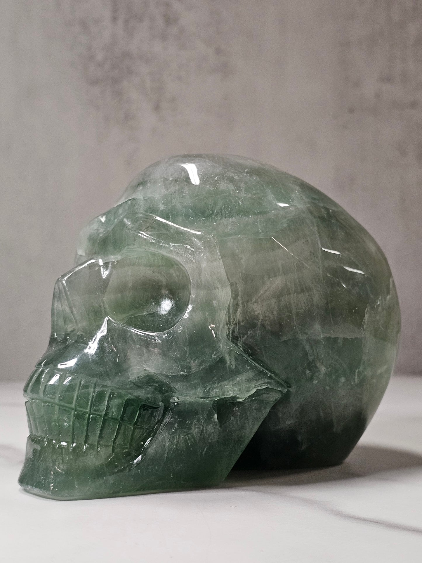 Fluorite Skull Carving