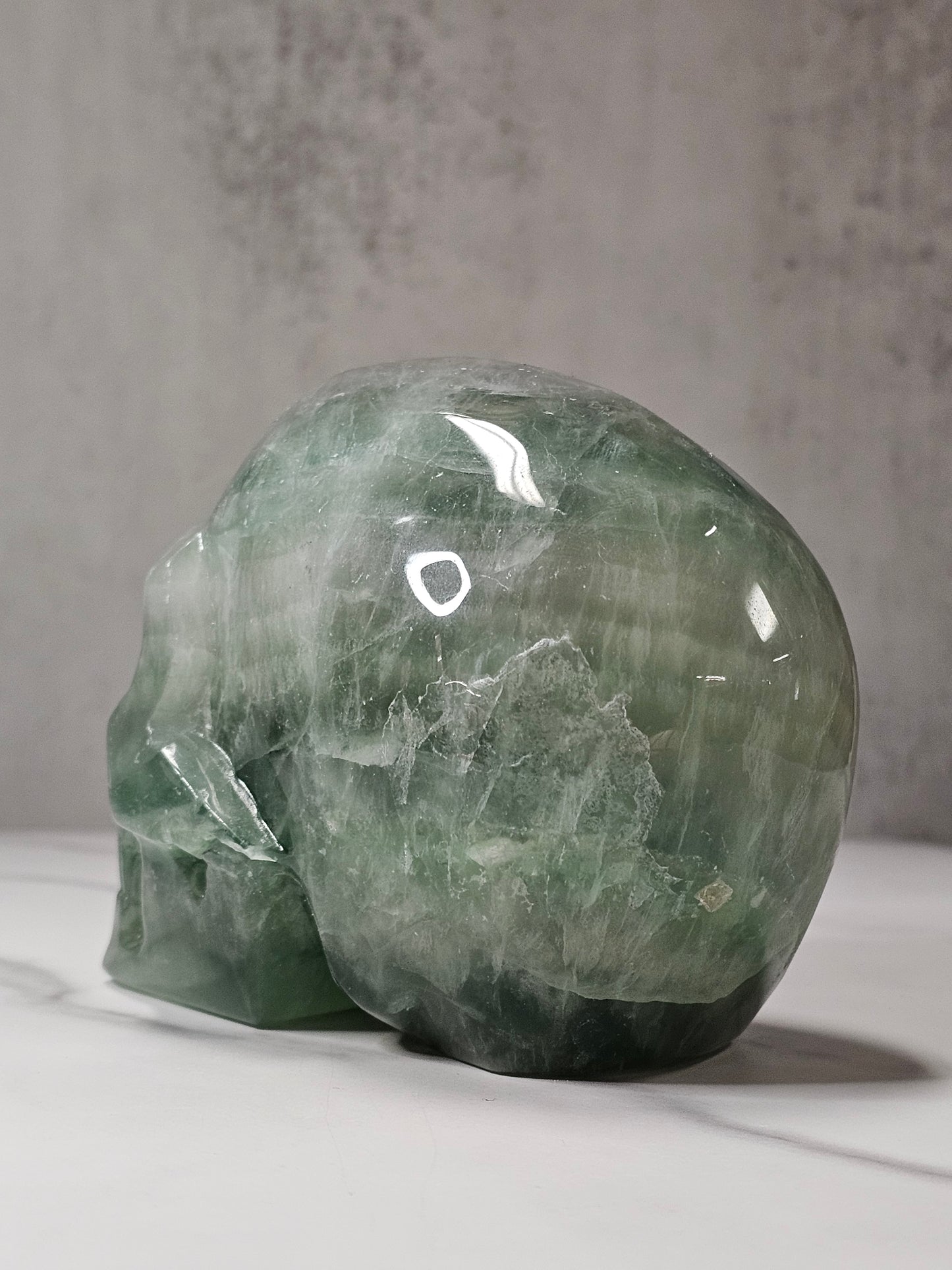 Fluorite Skull Carving