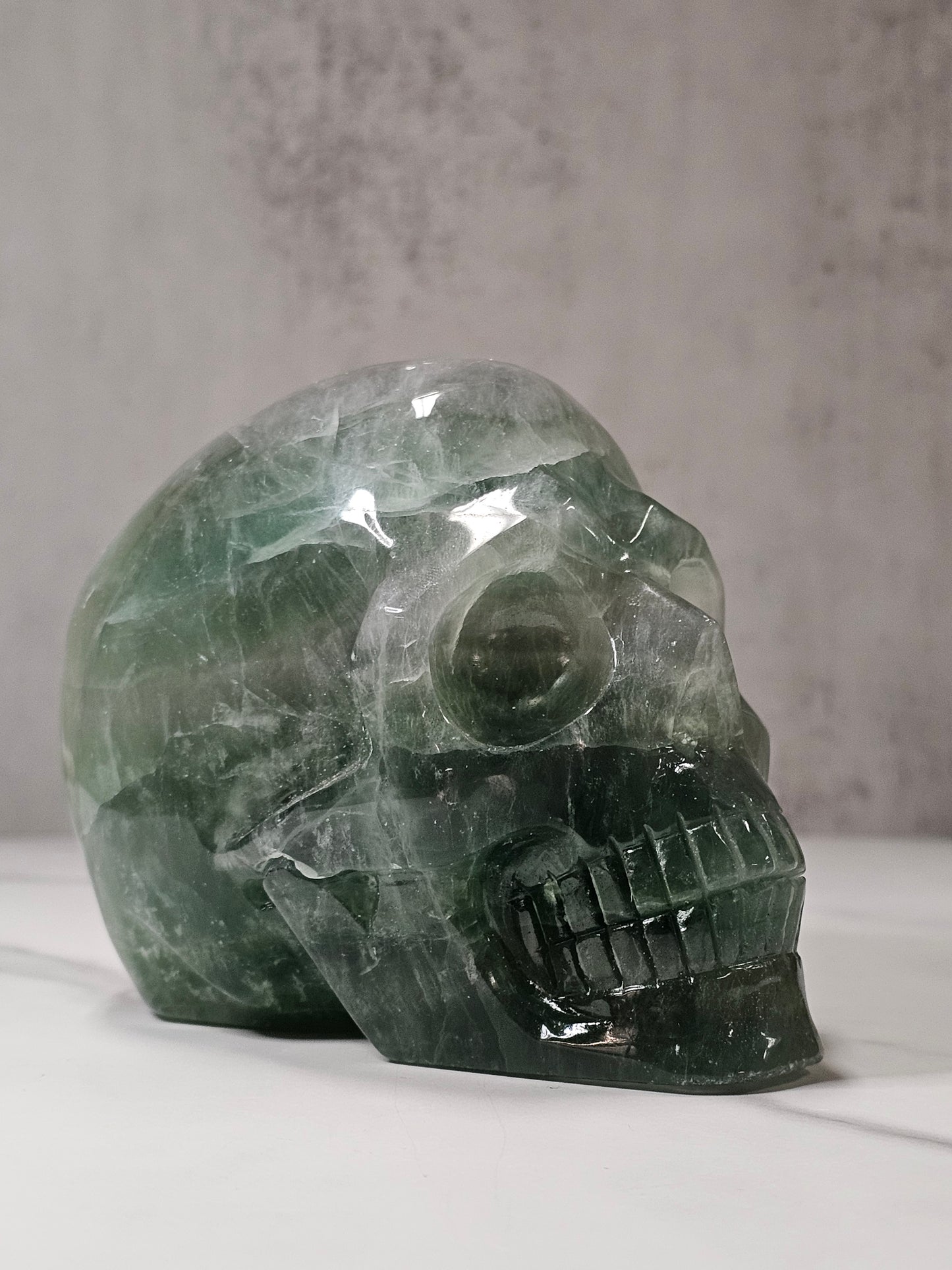 Fluorite Skull Carving