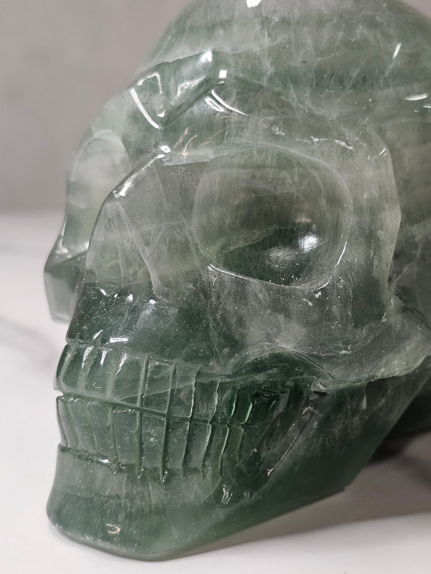 Fluorite Skull Carving