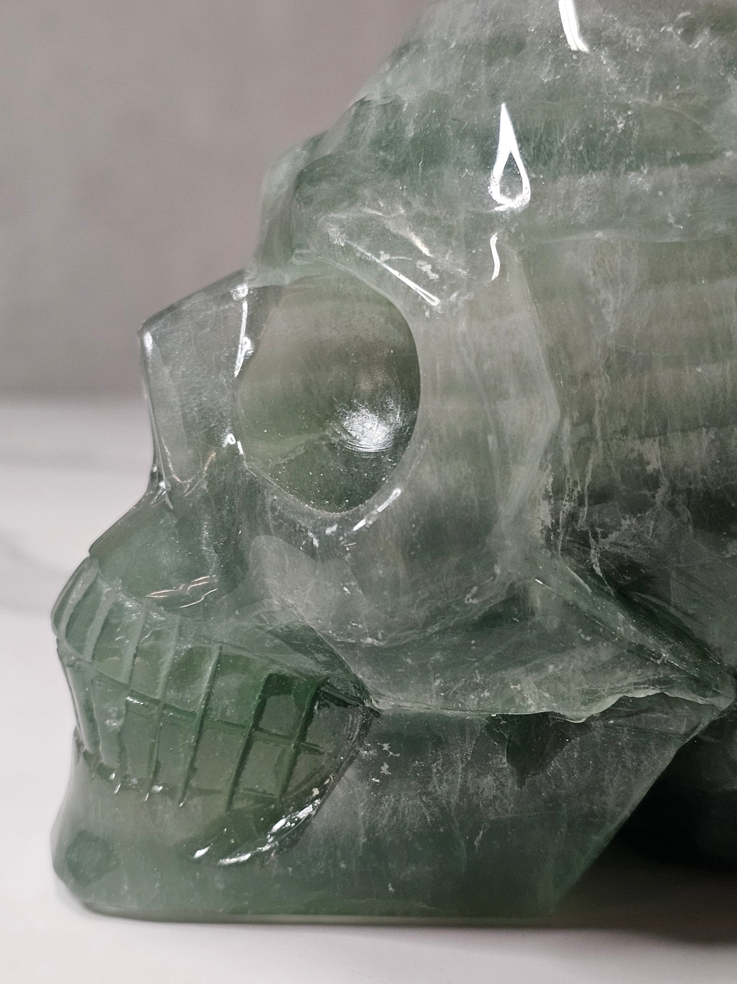 Fluorite Skull Carving