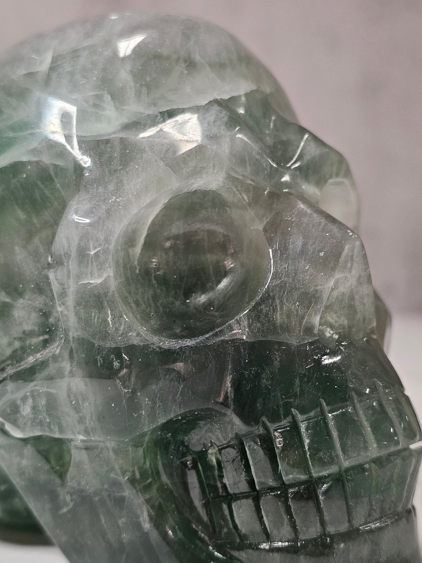 Fluorite Skull Carving