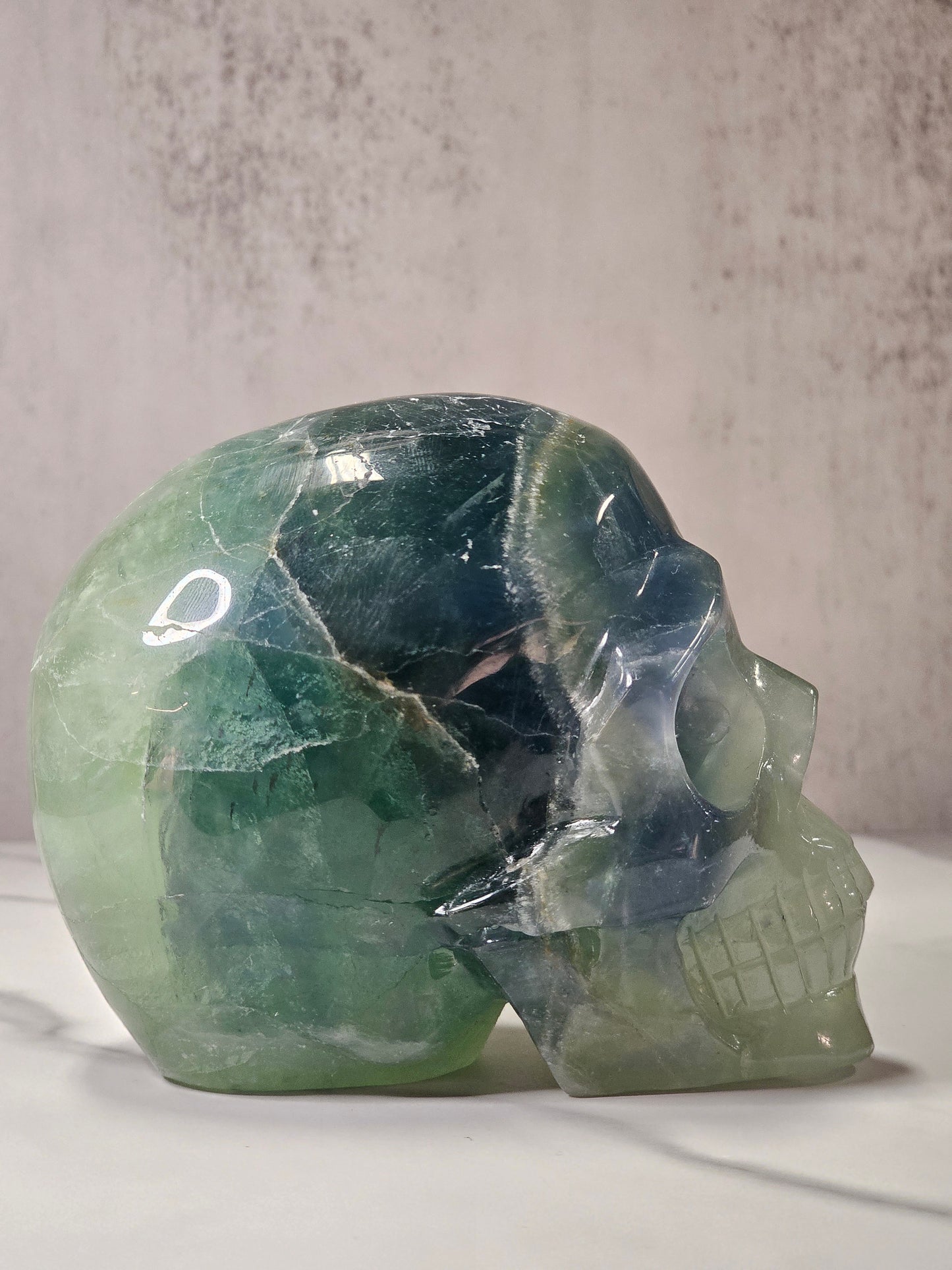 Fluorite Skull Carving