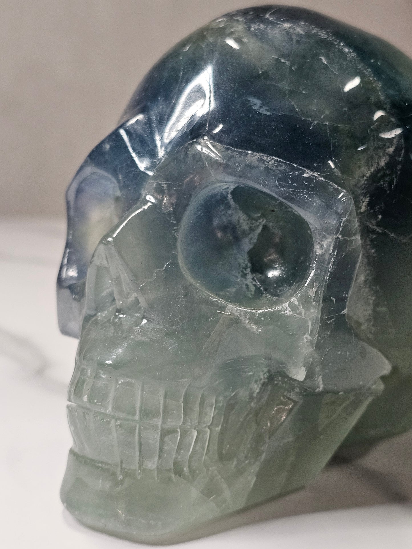 Fluorite Skull Carving