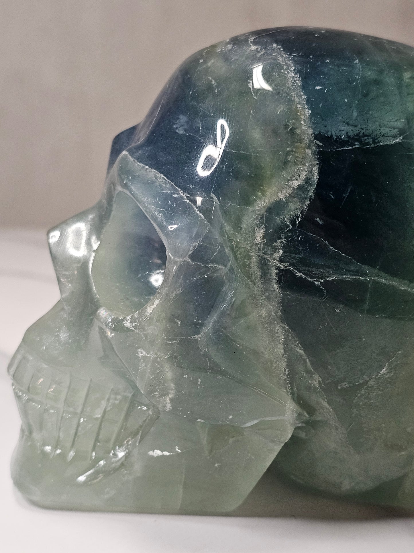 Fluorite Skull Carving