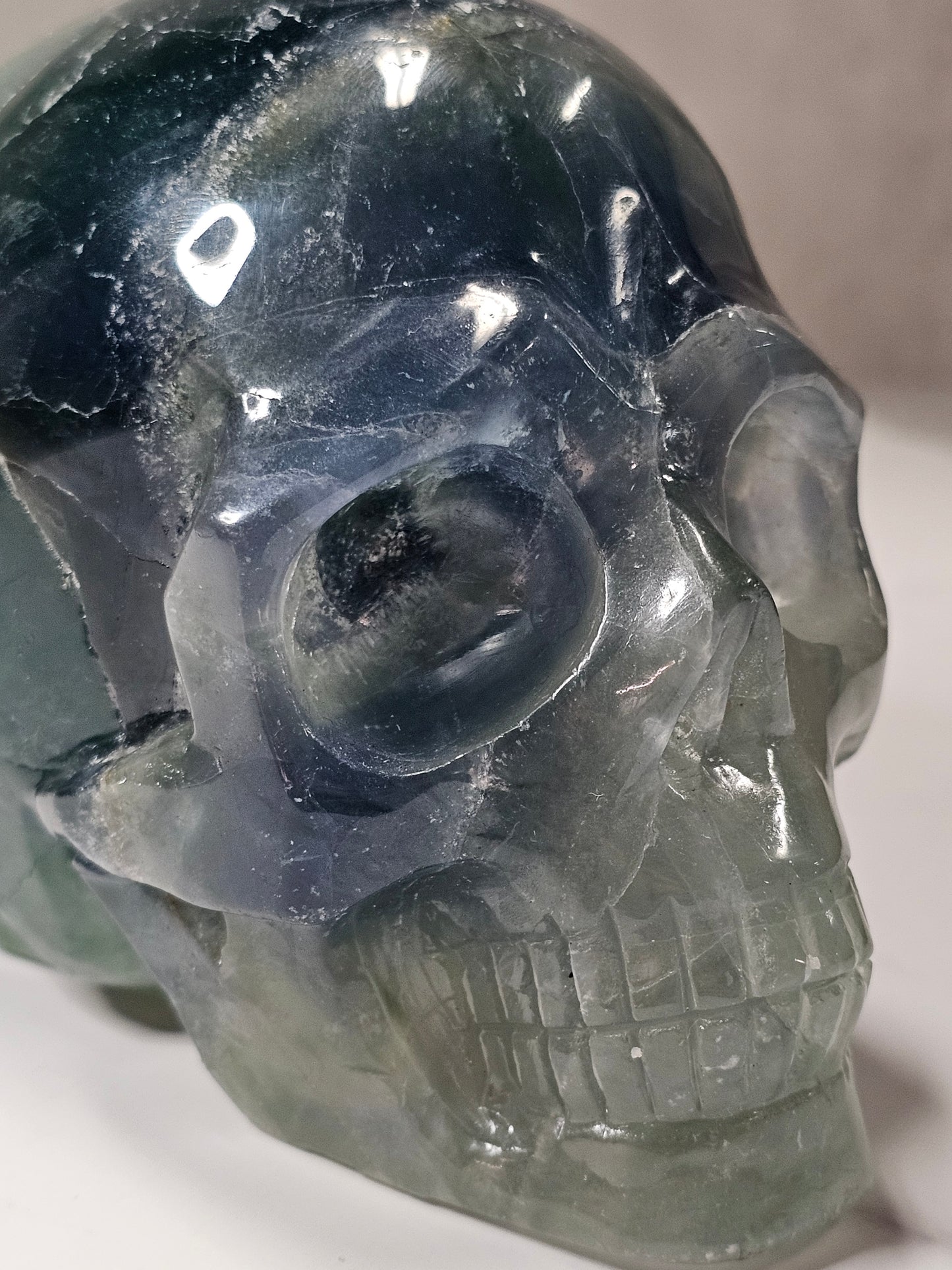 Fluorite Skull Carving