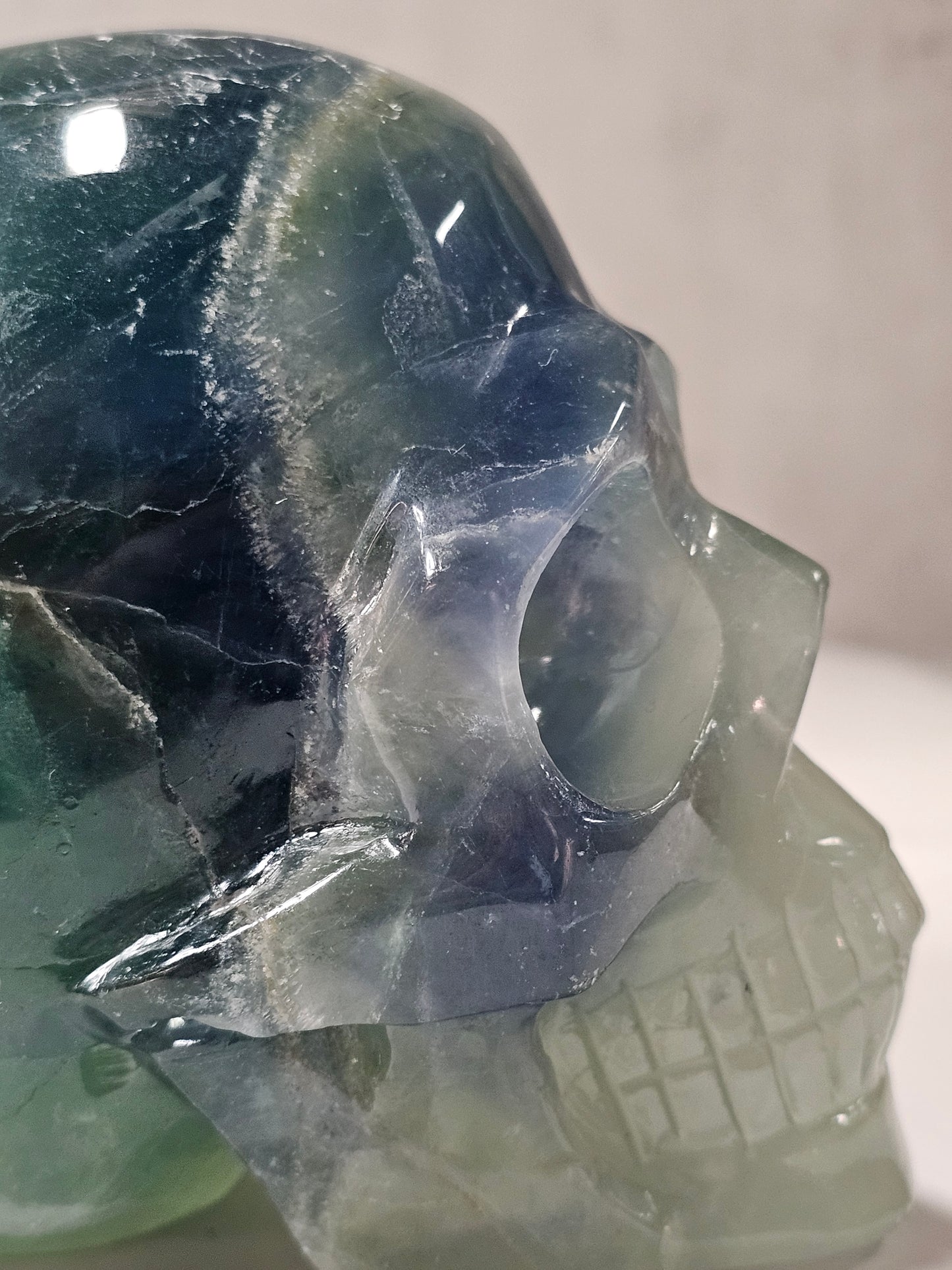 Fluorite Skull Carving